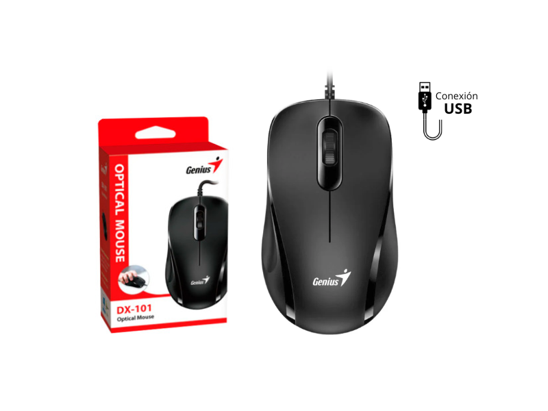 MOUSE GENIUS DX-101 OPTICO USB BLACK 31010026400
